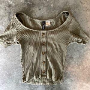 Green Shirt with buttons